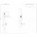 Душевой комплект Abber Daheim AF8254G 500 мм, с термостатом, золотой матовый