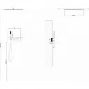 Душевой комплект Abber Daheim AF8255W 500 мм, с термостатом, белый матовый