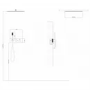 Душевой комплект Abber Daheim AF8255NG 500 мм, с термостатом, никель