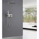 Душевой комплект Abber Daheim AF8217SP 250 мм, со смесителем, сатин