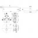 Душевой комплект 225 мм Paffoni Light KITLIQ013CR