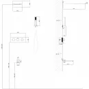 Душевой комплект Abber Daheim AF8253SP 230 мм, с термостатом, сатин