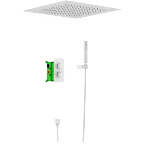 Душевой комплект Timo Petruma SX-5029/16SM 500 мм, с термостатом, белый матовый