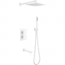 Душевой комплект Abber Daheim AF8250W 250 мм, с термостатом, белый матовый