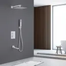 Душевой комплект Abber Daheim AF8250W 250 мм, с термостатом, белый матовый