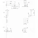 Душевой комплект Abber Daheim AF8250SP 250 мм, с термостатом, сатин