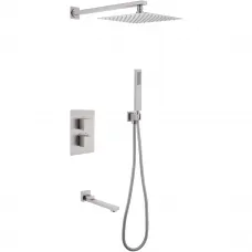 Душевой комплект Abber Daheim AF8250SP 250 мм, с термостатом, сатин