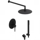 Душевой комплект Damixa Scandinavian Pure 936520300 250 мм, со смесителем, черный матовый
