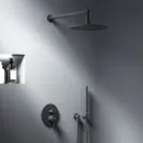 Душевой комплект Damixa Scandinavian Pure 936520300 250 мм, со смесителем, черный матовый