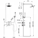 Душевой комплект 255 мм Vincea VSFW-101TCH