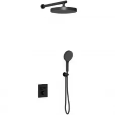 Душевой комплект Vincea Inspire VSFW-3I21MT2MB 300 мм, с термостатом, черный матовый