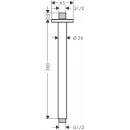 Потолочный кронштейн 300 мм Hansgrohe Vernis Shape 26407670