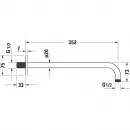 Кронштейн для душа 352 мм Duravit UV0670030000