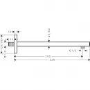 Кронштейн для верхнего душа 390 мм Hansgrohe Square 27694140