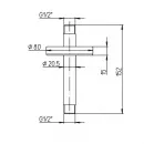 Кронштейн для верхнего душа Paini 50PZ744T615BI