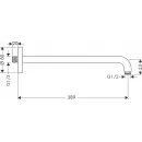 Кронштейн для верхнего душа 389 мм Hansgrohe 27413140