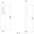 Душевая лейка Abber AF0050SP 35 мм, 1 режим, сатин