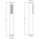 Душевая лейка Gessi Gessi316 54054#707 1 режим, черный хром матовый