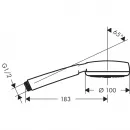 Ручной душ Hansgrohe EcoSmart 9 л/мин Crometta 100 1jet 26828400