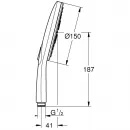 Ручной душ 150 мм Grohe Rainshower SmartActive 26553000