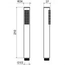 Душевая лейка Aquatek Европа AQ2002CR 24 мм, 1 режим, хром