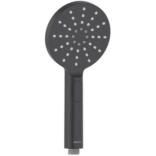 Душевая лейка Aquatek Оберон AQ2006MB 120 мм, 3 режима, черный матовый
