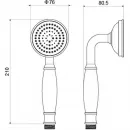 Душевая лейка Aquatek Классик AQ2008CR 76 мм, 1 режим, хром