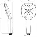 Душевая лейка Wonzon & Woghand WW-88SC02-BG 120 мм, 2 режима, золотой матовый