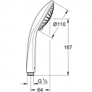 Душевая система Hansgrohe Croma 220 Showerpipe 27222000