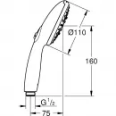 Душевая лейка Grohe Tempesta 28261003 110 мм, 3 режима, хром