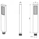 Душевая лейка Wonzon & Woghand WW-88SC06-MB 35 мм, 1 режим, черный матовый