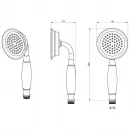 Душевая лейка Wonzon & Woghand WW-88SC07-MB 99 мм, 1 режим, черный матовый