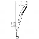Душевой набор Hansgrohe Raindance Select S 120 PowderRain Porter 1600 27668000