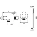 Душевой гарнитур Plumberia Selection HST3018CS 1 режим, матовый хром