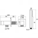 Душевой гарнитур Plumberia Selection HST3108NO 1 режим, черный матовый