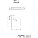 Акриловый поддон 80x80 см Radaway Siros C Compact SBC8817-2