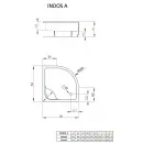 Акриловый поддон 90x90 см Radaway Indos A SIA9090-01