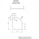 Акриловый поддон 90x80 см Radaway Delos E SDE9080-01L