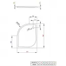 Акриловый поддон 90x80 см Radaway Delos E SDE8090-01R
