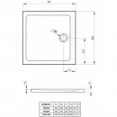 Акриловый поддон 80x80 см Radaway Doros C Stone White SDRC8080-01-04S