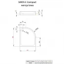 Акриловый поддон 90x80 см Radaway Siros E Compact SBE8917-1L