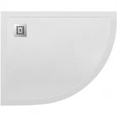 Душевой поддон BelBagno Uno TRAY-MR-UNO-RH-120/90-550-35-W-L-CR 120x90 см L, из литьевого мрамора, асимметричный, белый