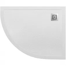Душевой поддон BelBagno Uno TRAY-MR-UNO-RH-120/90-550-35-W-R-CR 120x90 см R, из литьевого мрамора, асимметричный, белый