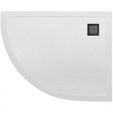 Душевой поддон BelBagno Uno TRAY-MR-UNO-RH-120/90-550-35-W-R-NO 120x90 см R, из литьевого мрамора, асимметричный, белый