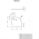 Акриловый поддон 90x90 см Radaway Delos A SDA0909-01