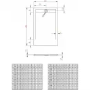 Душевой поддон из литьевого мрамора 140x80 см Radaway Teos F Black HTF14080-54