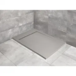Душевой поддон из литьевого мрамора 140x90 см Radaway Teos F Cemento HTF14090-74