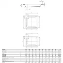 Стальной поддон 90x80 см Kaldewei Sanidusch 551 Standard