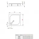 Акриловый поддон 90x90 см Radaway Delos C 4C99170-03