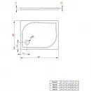 Акриловый поддон 90x75 см Radaway Delos D 4D97545-03